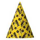 ビッグイエロースクールバス教育先生バスドライバー パーティーハット (裏面)