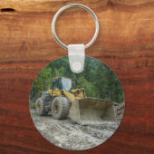 ビッグイエローブルドーザートラクター重機 キーホルダー (正面)