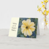 ビッグイエロー開花-誕生日カード カード (黄色い花)