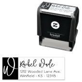 ビッグイニシャルスクリプト差出人住所 セルフインキングスタンプ (インサイチュ)