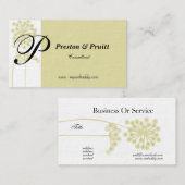 ビッグイニシャルスセージワイルドフラワーフローラ 名刺 (正面/裏面)