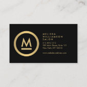 ビッグイニシャルモダンモノグラムアポイントメントカード 予約カード (裏面)