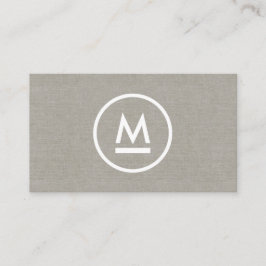 ビッグイニシャルモダンモノグラムオンタウペリネン 名刺