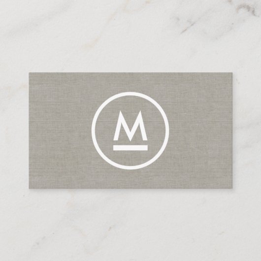 ビッグイニシャルモダンモノグラムオンタウペリネン 名刺 (正面)