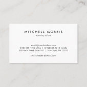 ビッグイニシャルモダンモノグラムオンベージュリネン 名刺 (裏面)