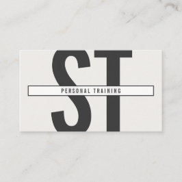 ビッグイニシャルモノグラムinグレーとブラック 名刺