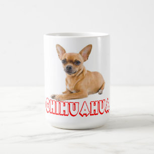 ビッグイヤーチワワワンピー犬赤 コーヒーマグカップ