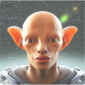 ビッグイヤーヒューマンライクエイリアン シール (正面)