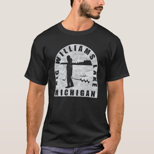 ビッグウィリアムズレイクアイス魚釣りミシガン Tシャツ (正面)