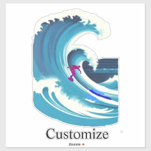 ビッグウェーブサーファーThunder_Cove シール (シート)