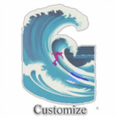 ビッグウェーブサーファーThunder_Cove シール (正面)