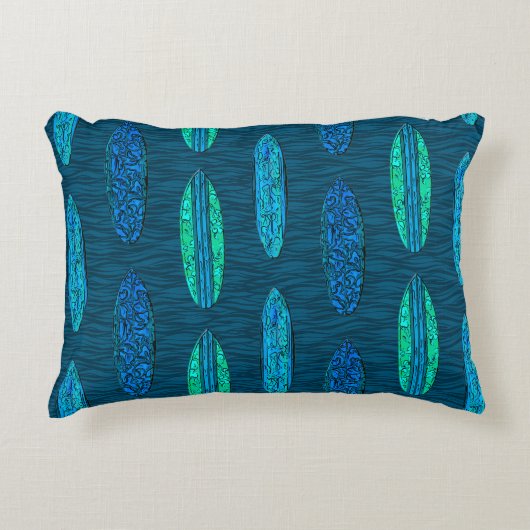 ビッグウェーブハワイアンサーフボード アクセントクッション (正面)