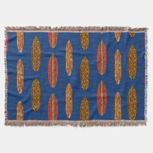 ビッグウェーブハワイアンサーフボード スローブランケット (正面)