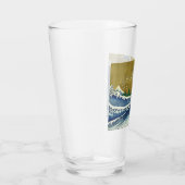 ビッグウェーブ(北斎の青日本のと金ゴールド美術) タンブラーグラス (右)