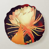 ビッグエキゾチックなヒマラヤンブラマハロータスフローラディバイン ラウンドクッション (裏面)