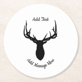 ビッグエルク、追加文字とメッセージ ラウンドペーパーコースター