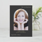 ビッグエレガントタイプ写真卒業ブラック 招待状 (スタンド正面)