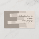 ビッグエレガントレトロEモノグラム名刺 名刺 (正面)