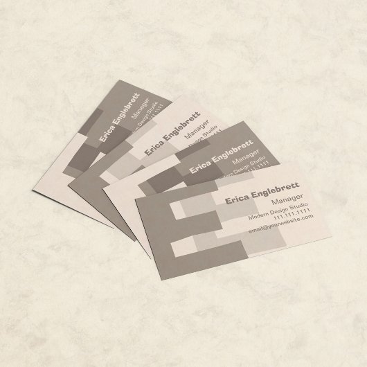 ビッグエレガントレトロEモノグラム名刺 名刺