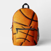 ビッグオレンジピースバスケットボールフルプリントリュックサック プリントバックパック (正面)