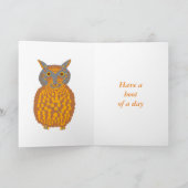 ビッグオレンジフクロウの誕生日カード名を前に追加 カード (内部)