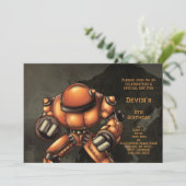 ビッグオレンジロボット誕生日パーティー 招待状 (スタンド正面)