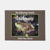 ビッグオールドブルガエルパーソナライズされた自然 ドアマット (正面)