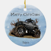 ビッグカスタマイズモンスタートラックオフロードアドベンチャー セラミックオーナメント (裏面)