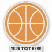 ビッグカスタムバスケットボールスポーツロゴデカールシール シール (正面)