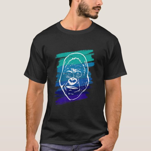 ビッグカッコいいモンキー顔 Tシャツ (正面)