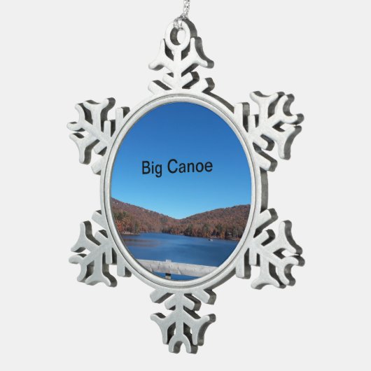 ビッグカヌークリスマスツリーオーナメント スノーフレークピューターオーナメント (右)