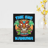 ビッグカフナおもしろいハワイアンファーザーズデイバケーショントロ カード (黄色い花)