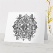 ビッグカラーミー誕生日カードトンボと花 カード (黄色い花)