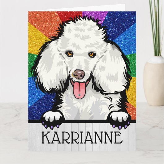 ビッグカードプードル サンキューカード (正面)