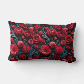 ビッグカーマインレッドプオーニー装飾用クッション ランバークッション (裏面)