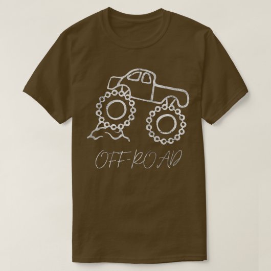 ビッグカー愛好家モンスタ素晴らしートラック泥の粉砕 Tシャツ (デザイン正面)