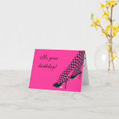 ビッグガールシューズ誕生日カード カード (黄色い花)