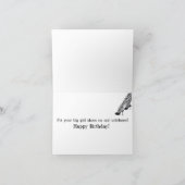 ビッグガールシューズ誕生日カード カード (内部)