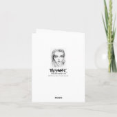 ビッグガールスケッチグリーティングカード カード (裏面)