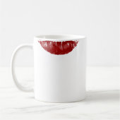 ビッグキス口紅リッププリント コーヒーマグカップ (左)
