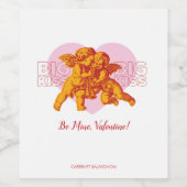 ビッグキス。キューピッドハートワインラベル ワインラベル (シングルラベル)