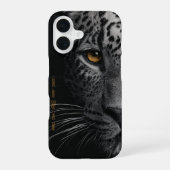 ビッグキャットの琥珀色の瞳 カスタマイズ可能 iPhone 16ケース (裏面)