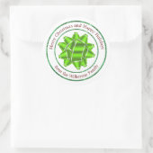 ビッグギフトボウアンドグリーングリッター ラウンドシール (バッグ)