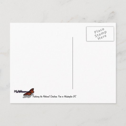 ビッグクリスマスツリーとリトルクリスマスツリーDCでの休日 シーズンポストカード (裏面)