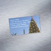 ビッグクリスマスツリーとリトルクリスマスツリーDCでの休日 マグネット名刺 (インサイチュ)