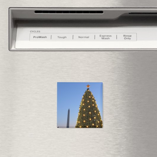 ビッグクリスマスツリーとリトルクリスマスツリーDCでの休日 マグネット (インサイチュ (食洗機))