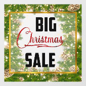 ビッグクリスマスホリデーセールPineconeウィンドウにしがみつく ウィンドウサイン (シート)