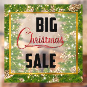 ビッグクリスマスホリデーセールPineconeウィンドウにしがみつく ウィンドウサイン (シート2)