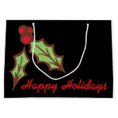 ビッグクリスマスホリー抱き枕 ラージペーパーバッグ (正面)