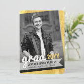 ビッググラッドスケッチ金箔写真卒業パーティー 招待状 (スタンド正面)